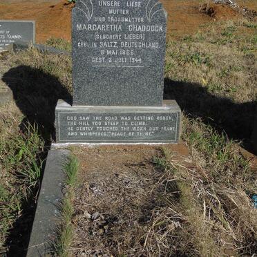 CHADDOCK Margaretha nee LIEBER 1866-1944