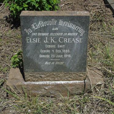 CREASE Elsie J.K. nee SMIT 1889-1949