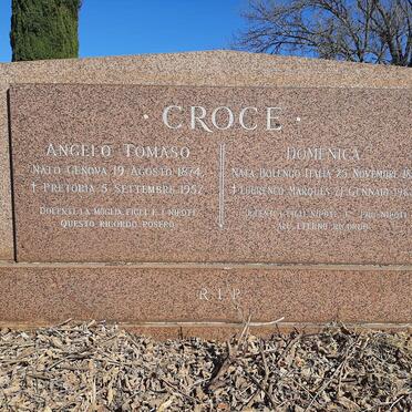 CROCE Angelo Tomaso 1874-1957 &amp; Domenica 1880-1965