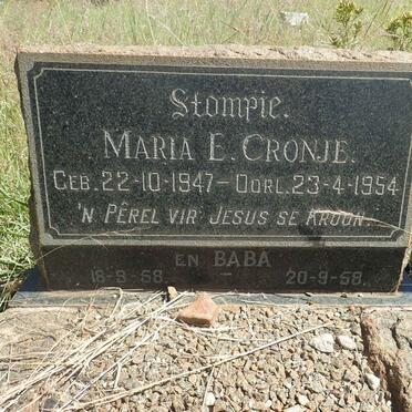 CRONJE Maria E. 1947-1954 :: CRONJE  1958-1958