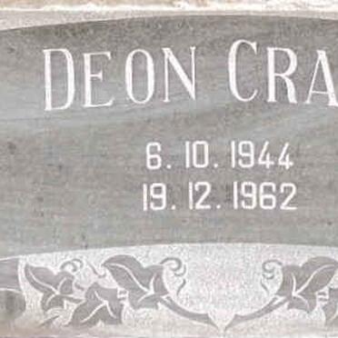 CRAIG Deon 1944-1962