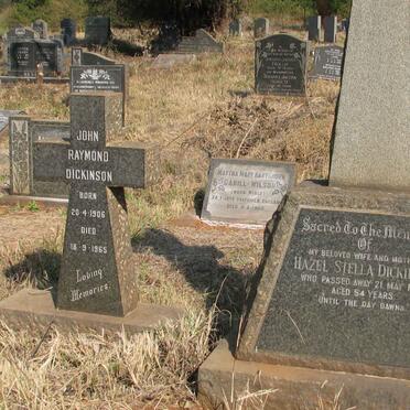 DICKINSON John Raymond 1906-1965 &amp; Hazel Stella -1960