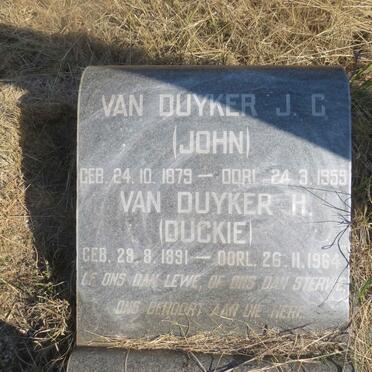 DUYKER J.C., van 1879-1959 & H. 1891-1964