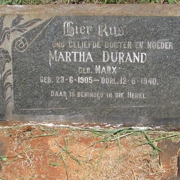 DURAND Martha nee MARX 1905-1940