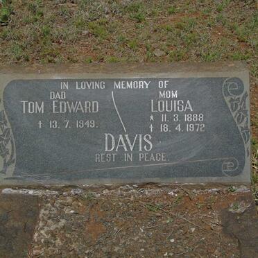 DAVIS Tom Edward -1949 & Louisa 1888-1972
