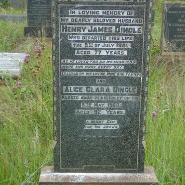 DINGLE Henry James -1941 & Alice Clara -1960