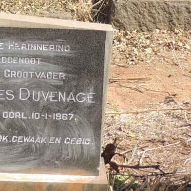 DUVENAGE Gert Johannes 1894-1967 & Anna Wilhelmina 1916-1980