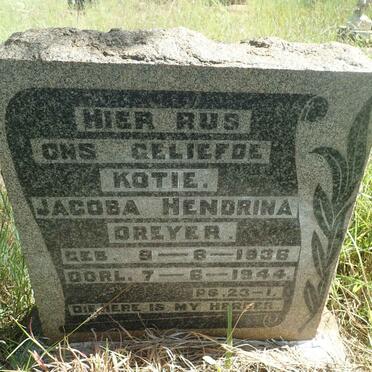 DREYER Jacoba Hendrina 1936-1944