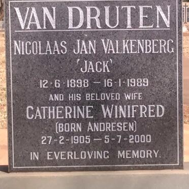 DRUTEN Nicolaas Jan Valkenberg, van 1898-1989 &amp; Catherine Winifred ANDRESEN 1905-2000