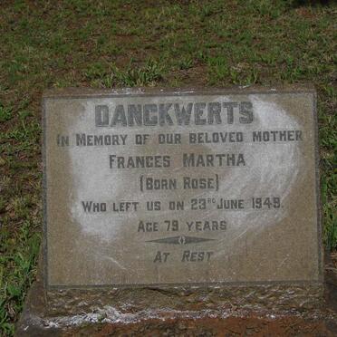 DANCKWERTS Frances Martha nee ROSE -1949