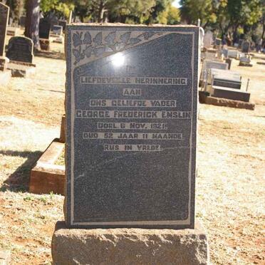 ENSLIN George Frederick -1921