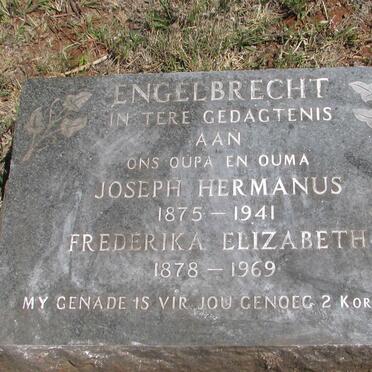 ENGELBRECHT Joseph Hermanus 1875-1941 &amp; Frederika Elizabeth 1878-1969