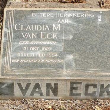 ECK Claudia M., van nee STEGMANN 1927-1954
