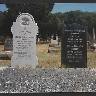 EKSTEEN Hendrik Oostewald Steffers 1864-1941 &amp; Maria Susanna LEMMER 1875-1933