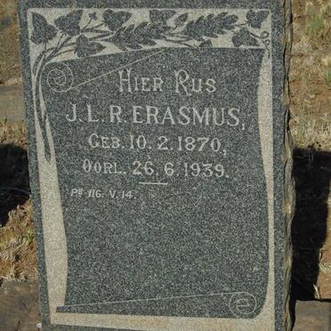 ERASMUS J.L.R. 1870-1939 