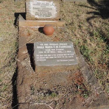 FABRICIUS Daniel Jacobus 1856-1940 & Anna Maria E.M. VAN STADEN 1884-1964 _1