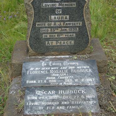 FAWCETT Laura -1939 :: HUBBUCK Oscar 1892-1989 & Florence Rosalie formerly HUNTER nee FAWCETT 1906-1967