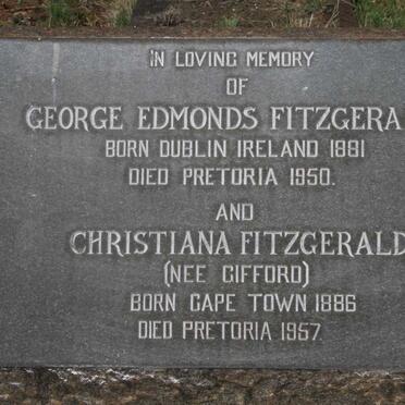 FITZGERALD George Edmonds 1881-1950 & Christiana GIFFORD 1886-1957