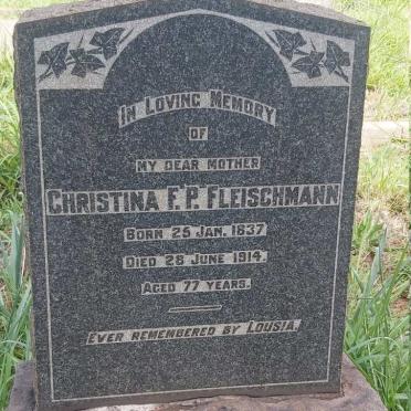 FLEISCHMANN Christina F.P. 1837-1914