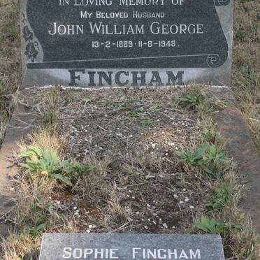 FINCHAM John William George 1889-1948 &amp; Sophie 1888-1976