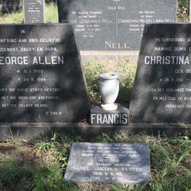 FRANCIS George Allen 1908-1984 &amp; Christina Johanna DELPORT 1911-1991