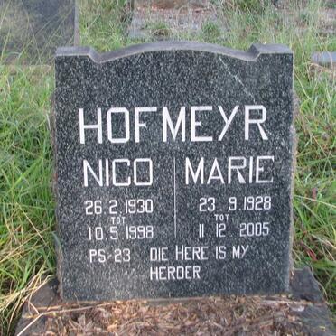 HOFMEYR Nico 1930-1998 &amp; Marie 1928-2005