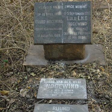 HOGEWIND Ruurd 1889-1951 & L.H.O. NOOME 1894-1982 :: HOGEWIND Ruurd van der Werf 1924-1995 :: HOGEWIND Ruurd 1953-1990