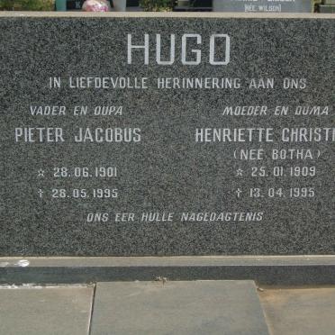 HUGO Pieter Jacobus 1901-1995 &amp; Henriette Christina BOTHA 1909-1995