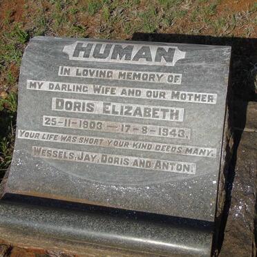 HUMAN Doris Elizabeth 1903-1943
