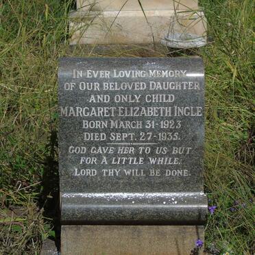 INGLE Margaret Elizabeth 1923-1935