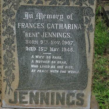 JENNINGS Frances Catharina 1907-1945