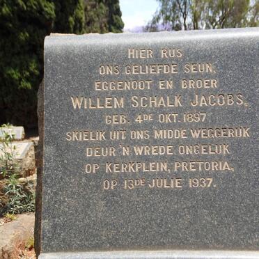 JACOBS Willem Schalk 1897-1937