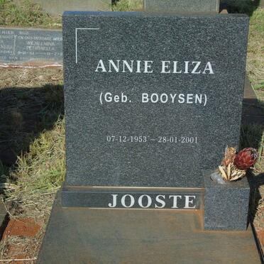 JOOSTE Annie Eliza nee BOOYSEN 1953-2001