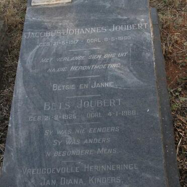 JOUBERT Jacobus Johannes 1917-1960 & Bets 1925-1988