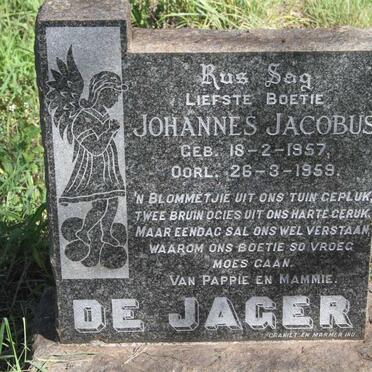 JAGER Johannes Jacobus, de 1957-1959