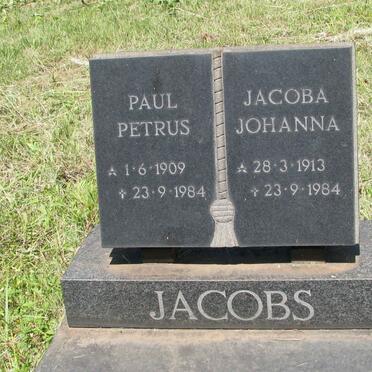 JACOBS Paul Petrus 1909-1984 &amp; Jacoba Johanna 1913-1984