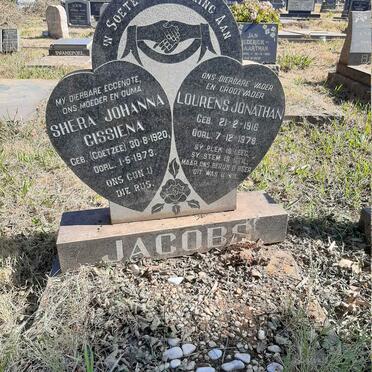 JACOBS Lourens Jonathan 1916-1978 &amp; Shera Johanna Gissiena COETZEE 1920-1973