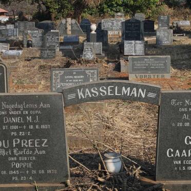 KASSELMAN Daniel M.J. 1901-1957 & Albertha M. 1908-1983 :: DU PREEZ Poppie 1945-1978 :: GAARKEUKEN Gerty 1942-1993