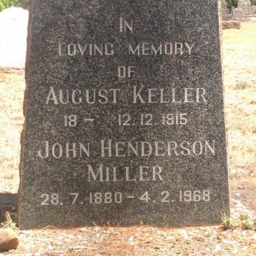 KELLER August -1915 :: MILLER John Henderson 1880-1968
