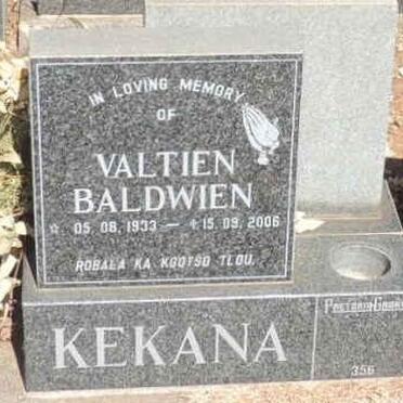 KEKANA Valtien Baldwien 1933-2006