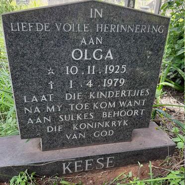 KEESE Olga 1925-1979