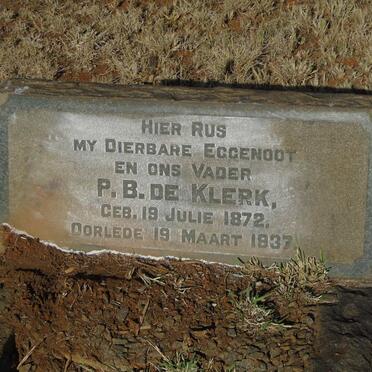 KLERK P.B., de 1872-1937