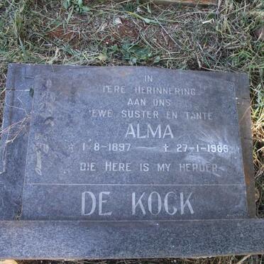 KOCK Alma, de 1897-1989