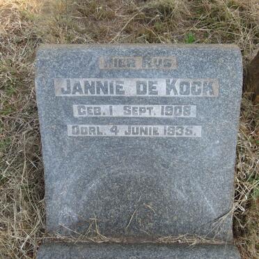 KOCK Jannie, de 1908-1935