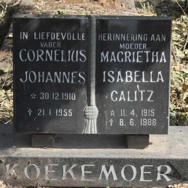 KOEKEMOER Cornelius Johannes 1910-1955 & Magrietha Isabella CALITZ 1915-1988