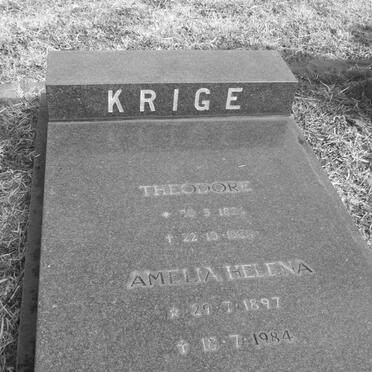 KRIGE Theodore 1896-1980 &amp; Amelia Helena 1897-1984