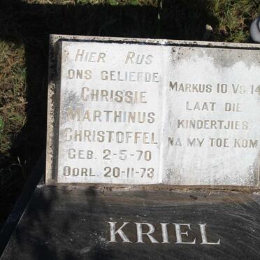 KRIEL Chrissie Marthinus Christoffel 1970-1973
