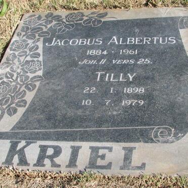 KRIEL Jacobus Albertus 1884-1961 &amp; Tilly 1898-1979