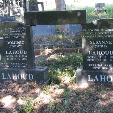 LAHOUD Dominic 1905-1996 &amp; Susanne 1913-2001