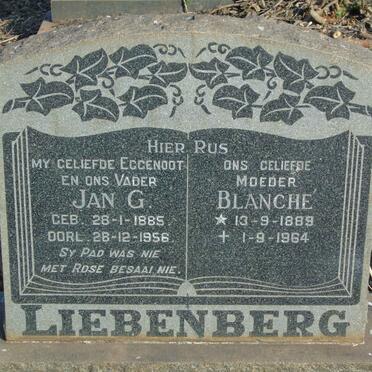 LIEBENBERG Jan G. 1885-1956 & Blanche 1889-1964
